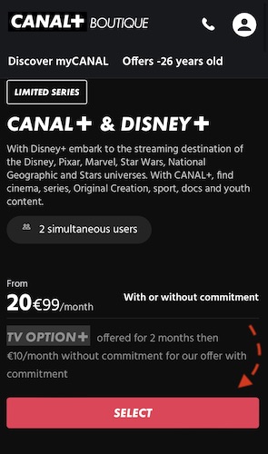 how to sign up for Canal+- 3
