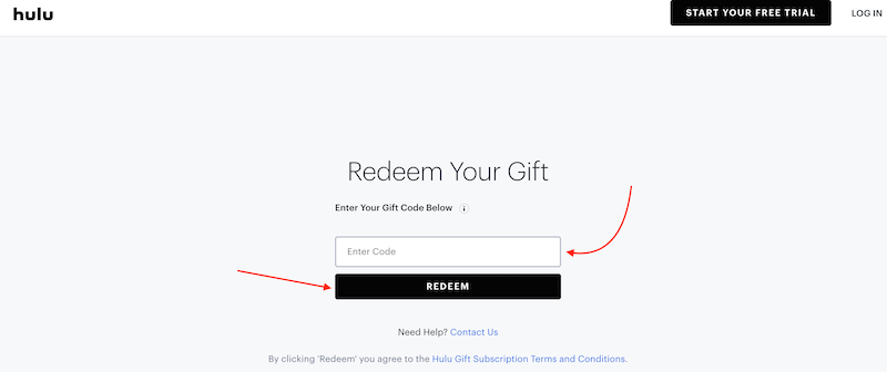 hulu-gift-card-redeem-page