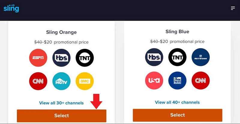 How to subscribe to sling tv from in New Zealand - step-3