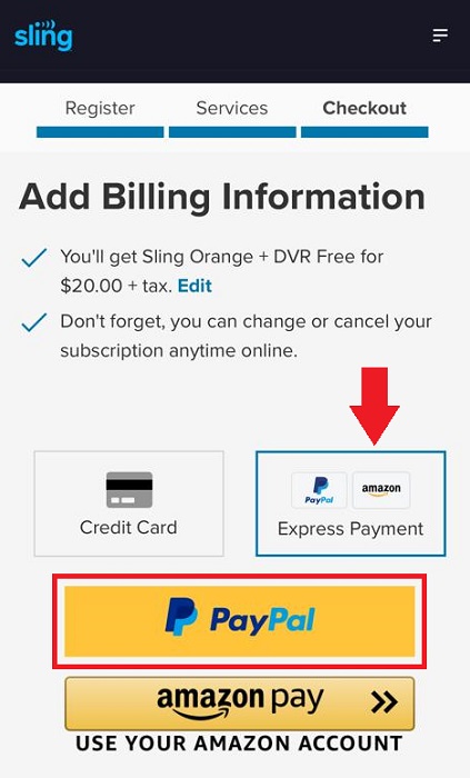 How to subscribe to sling tv from Singapore - step-5