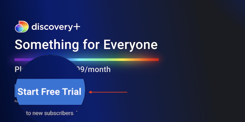 start free trial of discovery plus