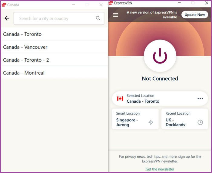 ExpressVPN-Canada-servers