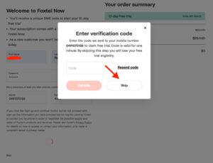 click-skip-on-the-foxtel-popup-window