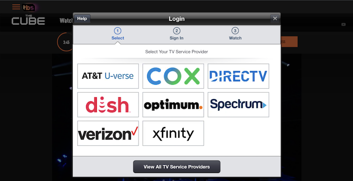 get full tbs access via cable tv